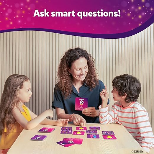 Guess in 10 Junior Disney Princess for Kids, Girls, Boys Who Love Card Games, Board Games, Cinderella, Ariel, Jasmine, Gifts for Ages 3, 4, 5, 6, Travel Friendly