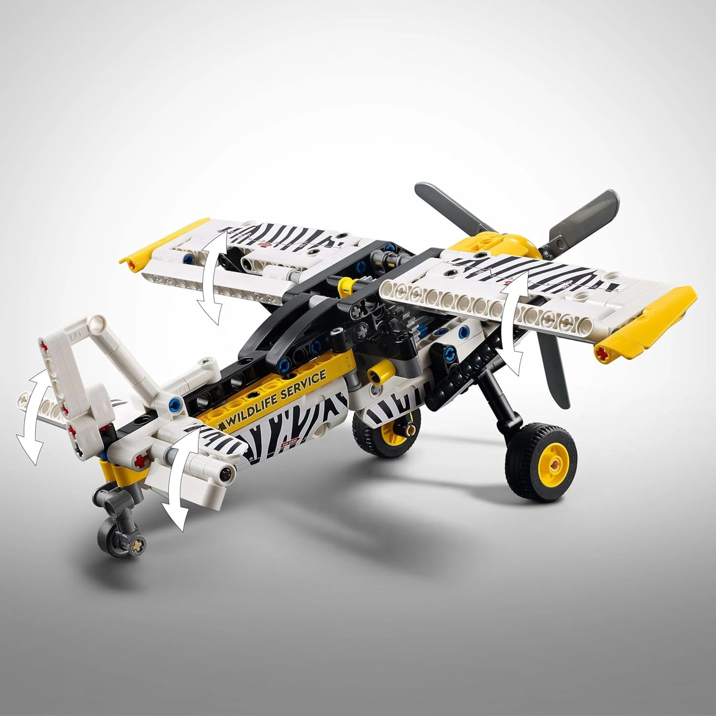 LEGO Technic Bush Plane Aircraft Toy Vehicle Gift Set for Kids 42198 Building Blocks Toys for 8+