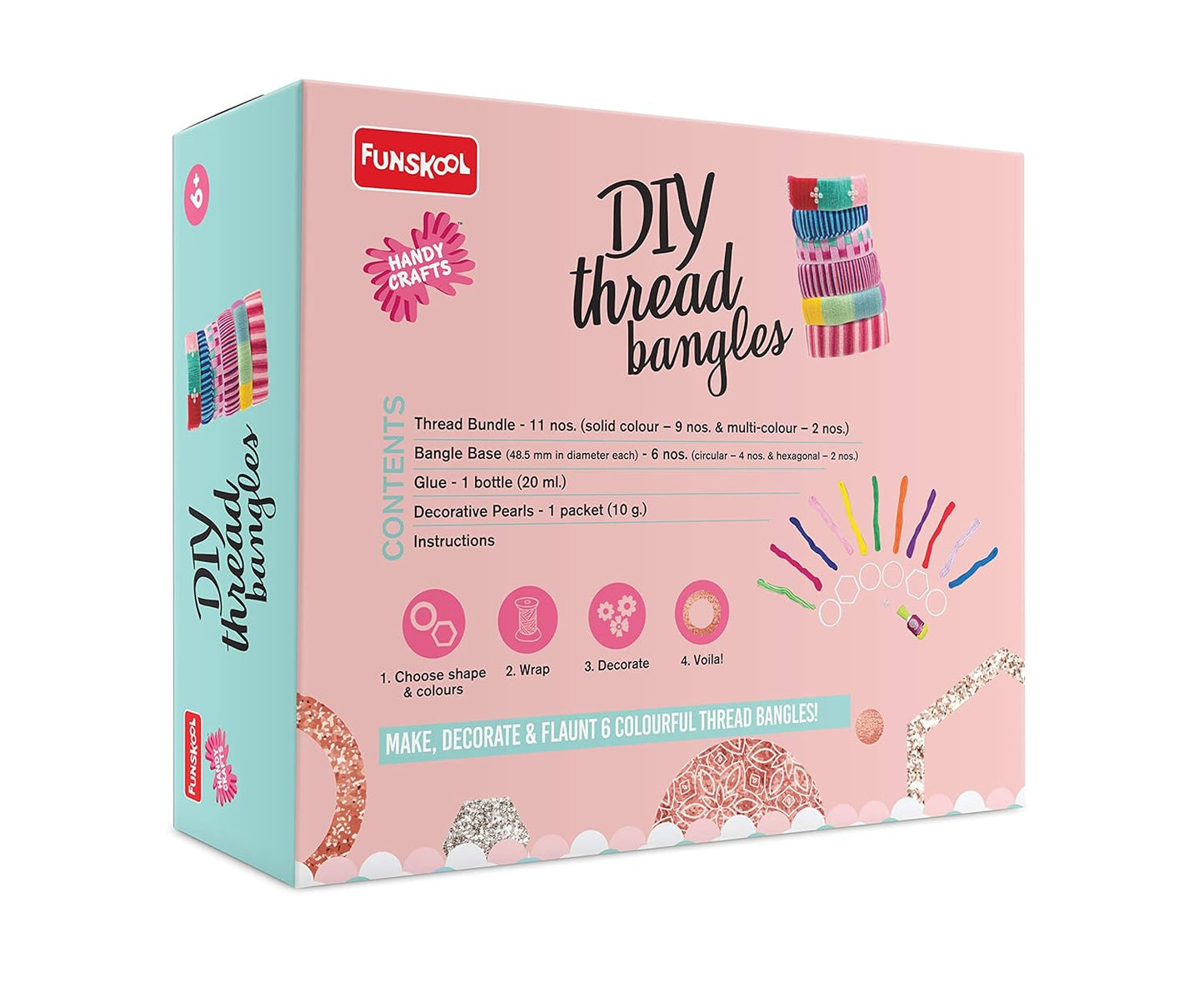 DIY Thread Bangles, Jewellery Making Kit, for The Young accesory Designer, 6 Years +, DIY Bangles
