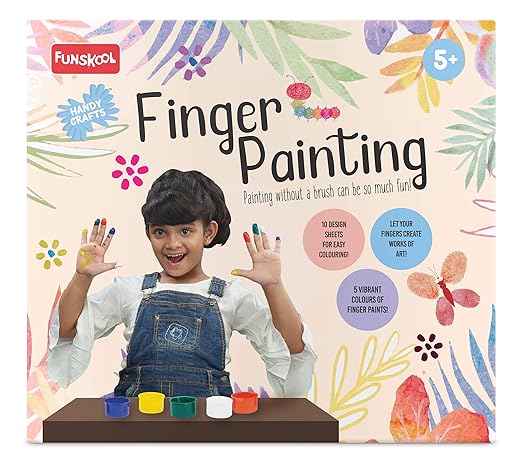 Finger Painting Kit, DIY Kit, Art and Craft Set for Kids, Learning, Fun & Engaging Activity for Childrens, Multicolour, Gift Set for Kids, Age 5+ Years