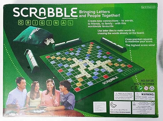 Scrabble Board Game, Word, Letters Game for All Ages