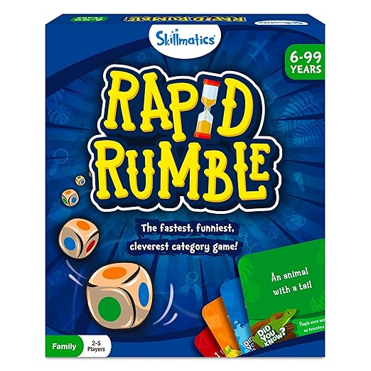 Rapid Rumble - Fast-Paced Board Game for Kids, Teens & Adults, Fun for Family Game Night & Educational Toy, Quick-Thinking Card Game