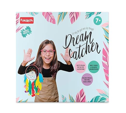 Handycrafts Dreamcatcher,DIY Dreamcatcher, Make 3 Pieces, 7 Years +, Art and Craft Kit