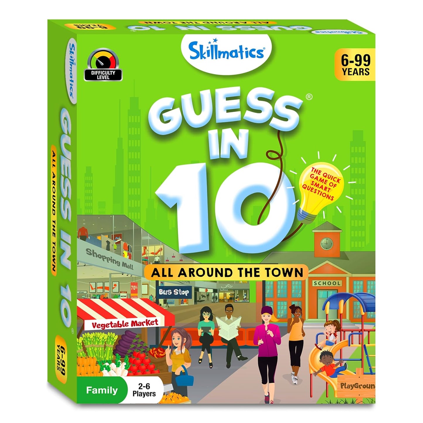 Guess in 10 Around Town, Perfect for Boys, Girls, Kids, and Families Who Love Card Games, Board Games, Travel Friendly, Gifts for Ages 6, 7, 8, 9 & Up