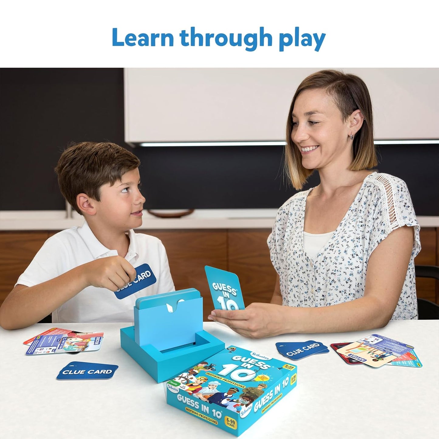 Guess in 10 Professions, Perfect for Boys, Girls, Kids & Families Who Love Card Games, Educational Toys, Gifts for Ages 6, 7, 8, 9 and Up