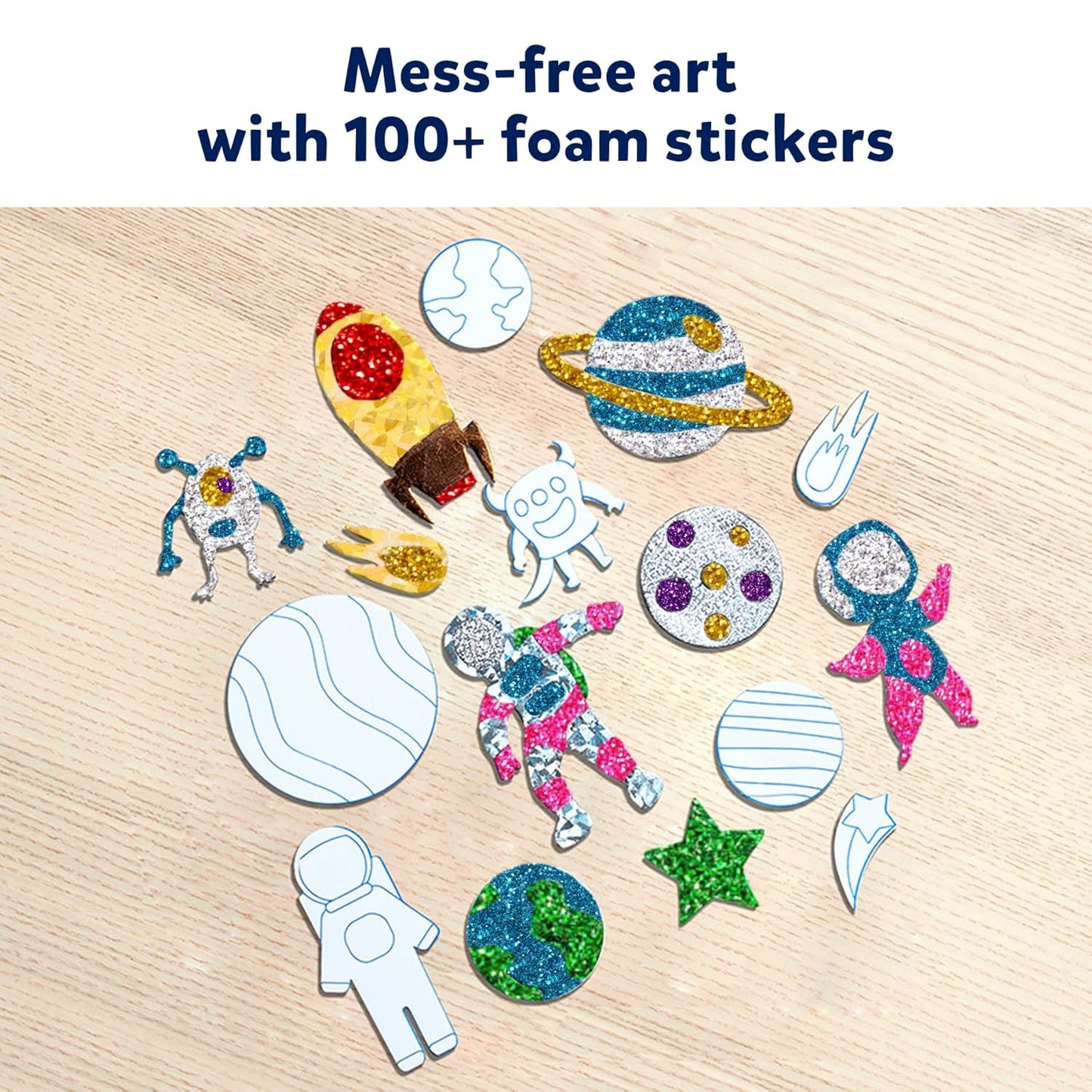 Foil Fun - Space, No Mess Art for Kids, Craft Kits & Supplies, DIY Creative Activity, Travel Toys, Gifts for Boys & Girls Ages 4, 5, 6, 7, 8, 9