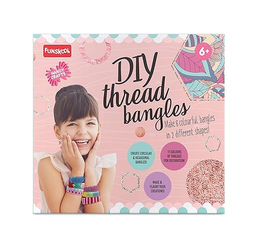 DIY Thread Bangles, Jewellery Making Kit, for The Young accesory Designer, 6 Years +, DIY Bangles