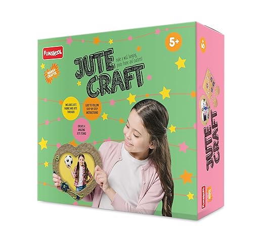 Handycrafts Jute Craft ,Make wall hanging, Photo frame and coasters , Art and Craft Kit, DIY Kit, Ages 5 years and Above, Multicolour