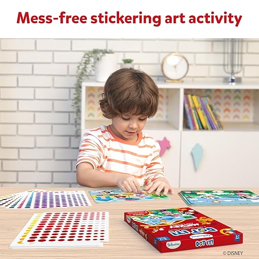 Dot It Sticker Art Activity - Disney Mickey and Friends, Mess-Free Fun for Kids, 500+ Stickers, Craft Kits, DIY Activity, Travel Toys, Gifts for Boys & Girls Ages 3, 4, 5, 6, 7