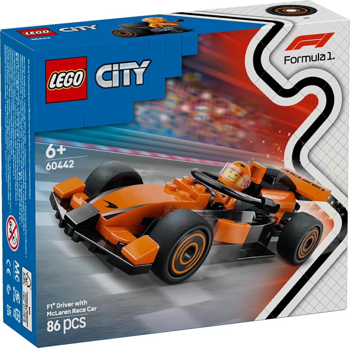 LEGO City F1 Driver with McLaren Race Car Mini Vehicle Toy Playset