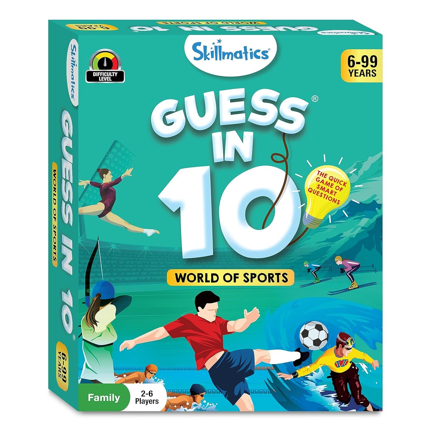 Guess in 10 Sports, Perfect for Boys, Girls, Kids, and Families Who Love Card Games, Toys, Travel Games, Gifts for Ages 6, 7, 8, 9 and Up