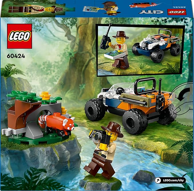 LEGO City Jungle Explorer ATV Red Panda Mission Set 60424 Building Blocks Toys for 6+ Gift for Boys and Girls