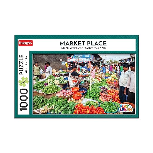 Play & Learn-Indian Market,Educational,1000 Pieces,Puzzle,for 14 Year Old Kids and Above,Toy