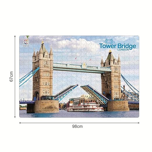 London Tower Bridge 500 Pieces Floor Jigsaw Puzzle (Size: 98 cm * 67 cm)