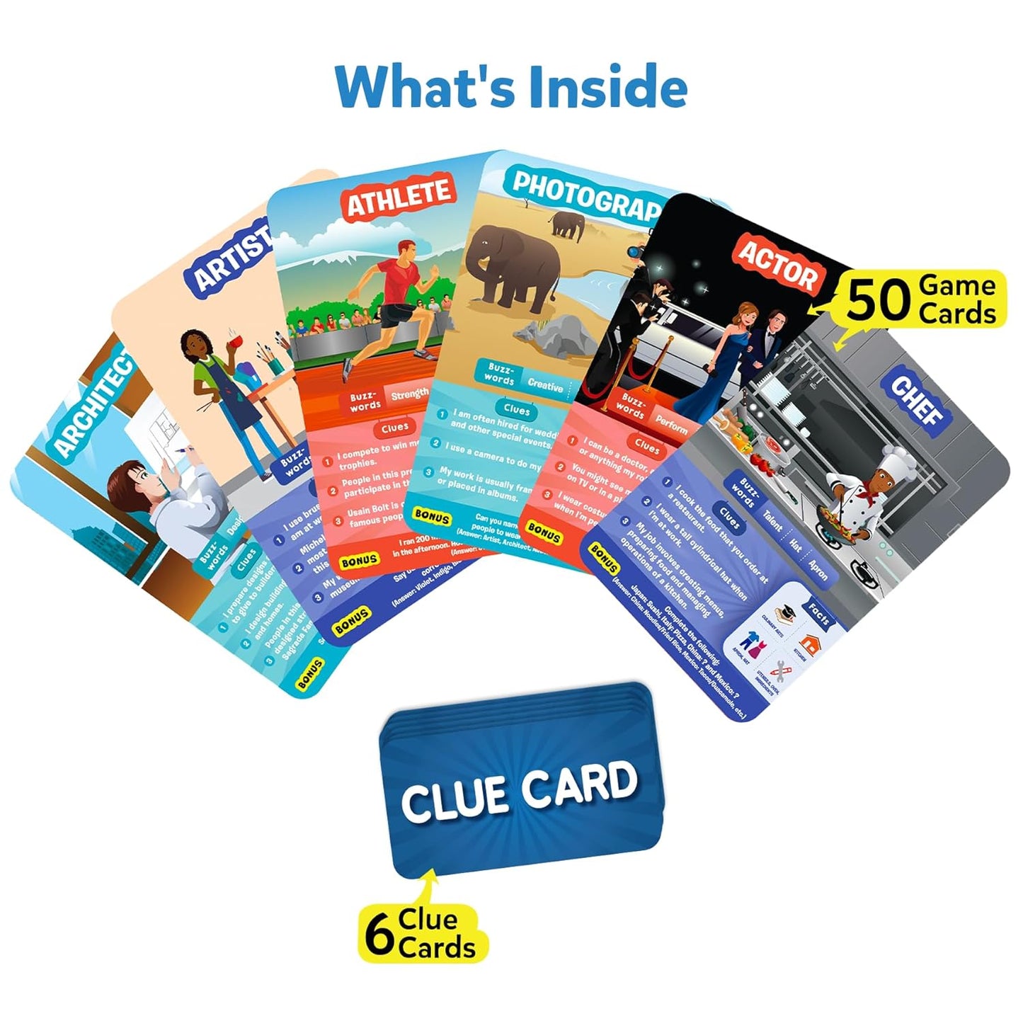 Guess in 10 Professions, Perfect for Boys, Girls, Kids & Families Who Love Card Games, Educational Toys, Gifts for Ages 6, 7, 8, 9 and Up
