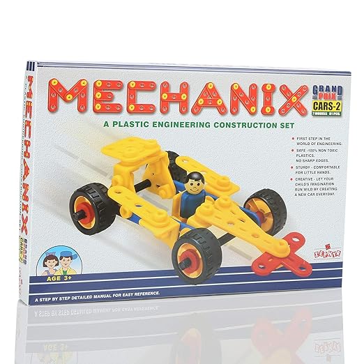 Mechanix Plastic Cars-2, Stem Educational Toy, Building And Construction Set for Boys And Girls