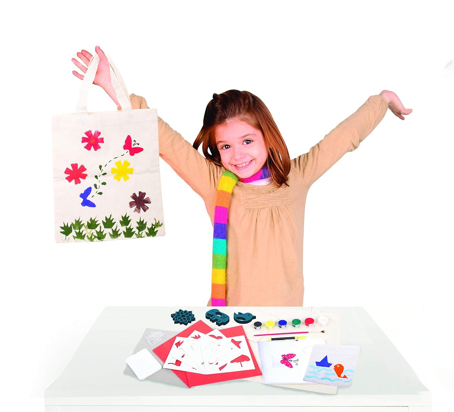 DIY Stamping Kit, Block Printing Kit, 5 Years +, Fabric Stamping Kit - Multicolor