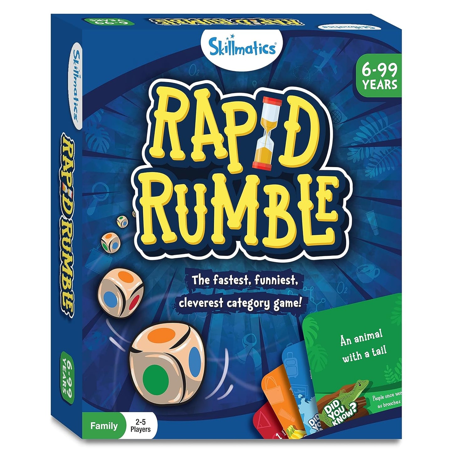 Rapid Rumble - Fast-Paced Board Game for Kids, Teens & Adults, Fun for Family Game Night & Educational Toy, Quick-Thinking Card Game