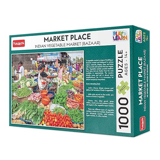 Play & Learn-Indian Market,Educational,1000 Pieces,Puzzle,for 14 Year Old Kids and Above,Toy