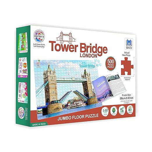 London Tower Bridge 500 Pieces Floor Jigsaw Puzzle (Size: 98 cm * 67 cm)