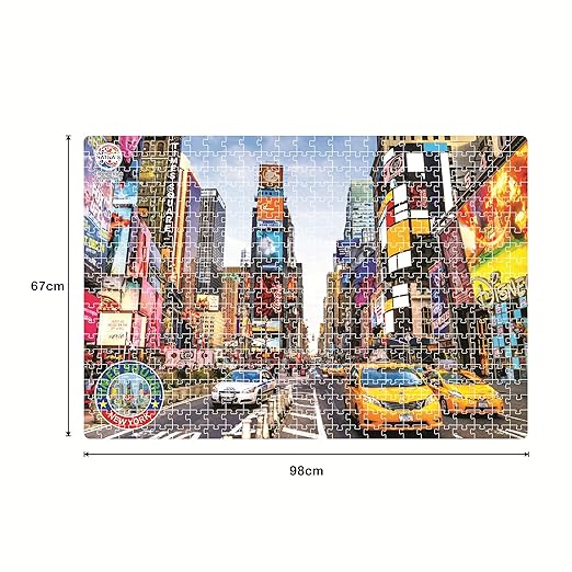 New York Times Square 500 Pieces Jumbo Floor Jigsaw Puzzle (Size: 98 Cmx67 Cm)-Kids