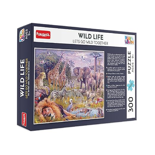 Wild Life,Educational,300 Pieces,Puzzle,for 3 Year Old Kids and Above,Toy