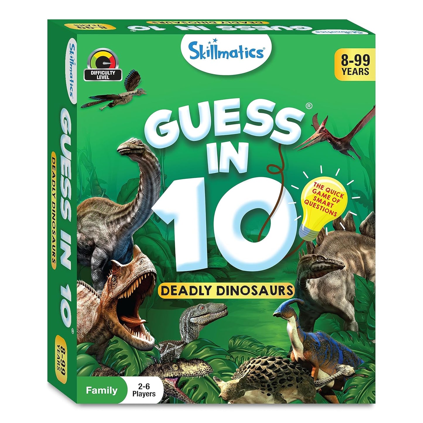 Guess in 10 Dinosaurs, Perfect for Boys, Girls, Kids, and Families Who Love Card Games, Toys, Travel Games, Gifts for Ages 8, 9, 10 & Up