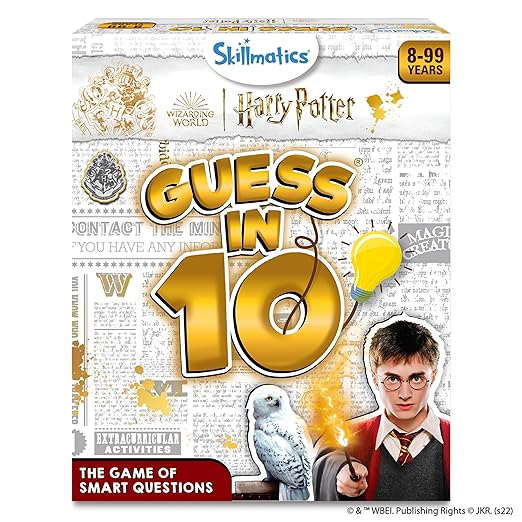 Guess in 10 Harry Potter, Card Game for Boys, Girls, Kids, Families, Teens & Adults, Play with Wizards, Magic, Ron, Hermione, Dumbledore, Snape, Gifts for Ages 8, 9, 10 and Up
