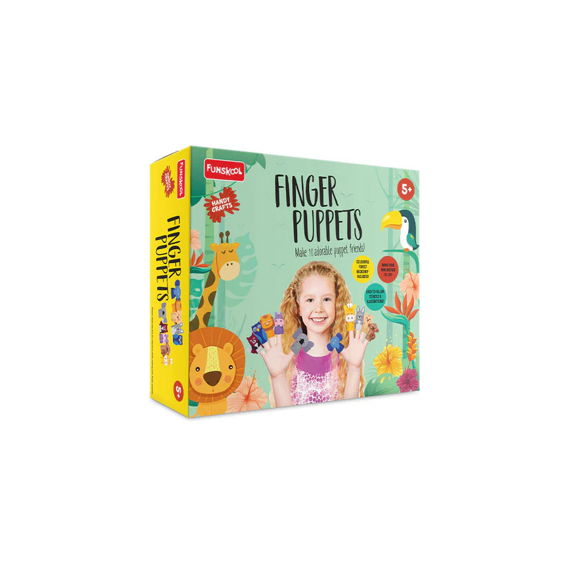 Handycrafts Finger Puppets, Puppet Maker, Felt Crafts, Art and Craft kit, Ages 8 Years and Above, Multicolour