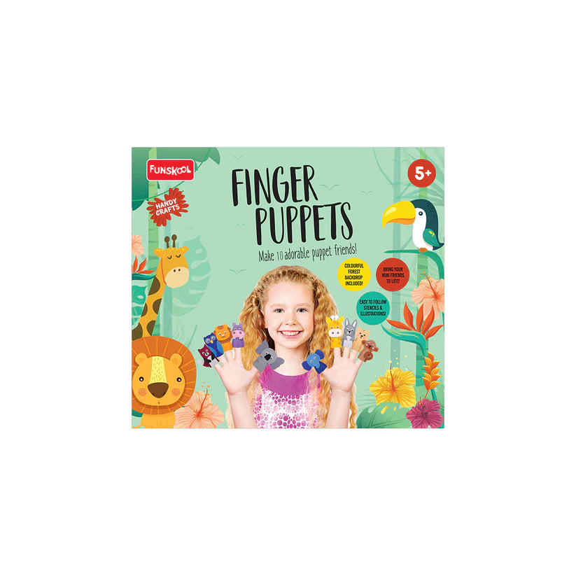 Handycrafts Finger Puppets, Puppet Maker, Felt Crafts, Art and Craft kit, Ages 8 Years and Above, Multicolour