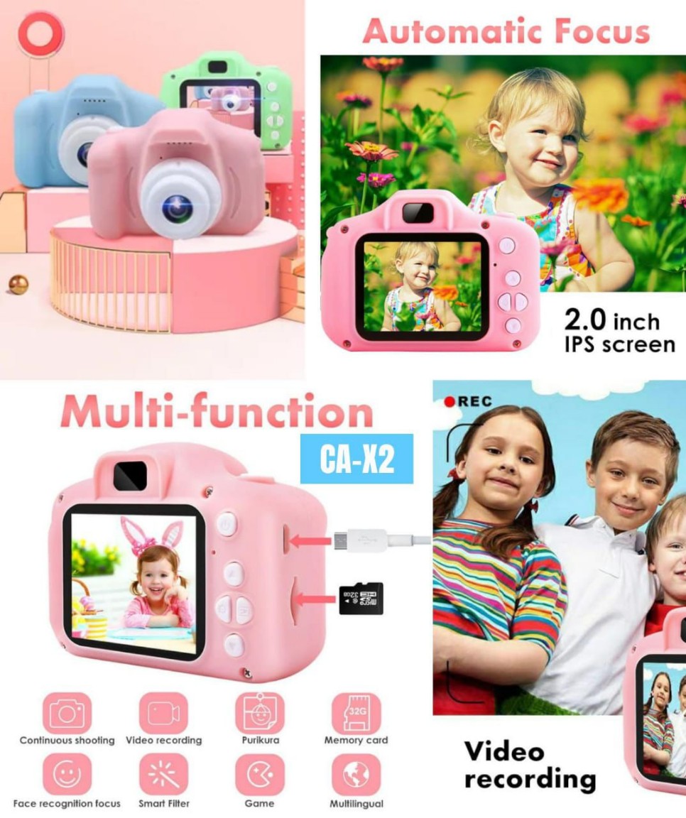 Digital Camera Toy for Kids Front 13MP Rare 1080P HD Digital Video Camera for Toddler (Multicolored)