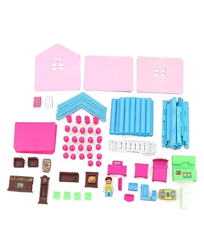 Mamma Mia Lovely Doll Play House Multicolour- 108 Pieces