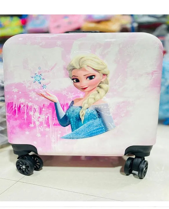 Frozen Elsa Kids Trolley Suitcase with Wheels, Blue