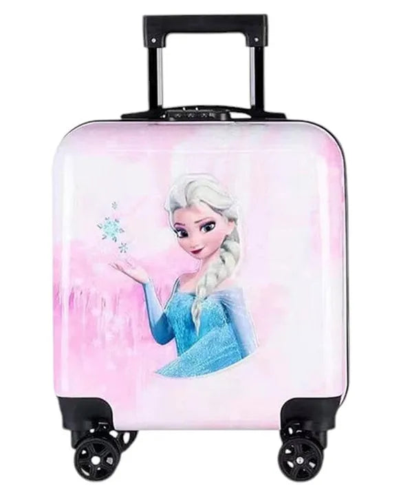 Frozen Elsa Kids Trolley Suitcase with Wheels, Blue