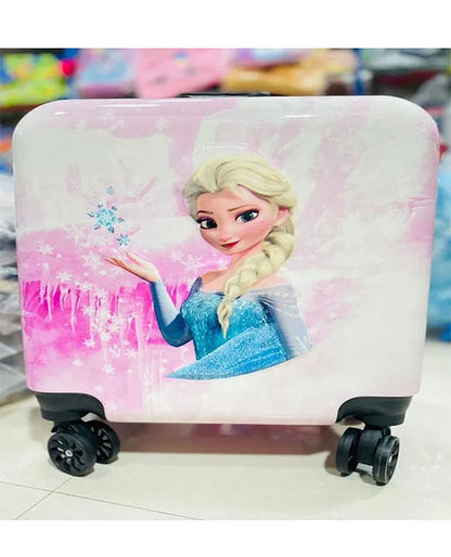 Frozen Elsa Kids Trolley Suitcase with Wheels, Blue