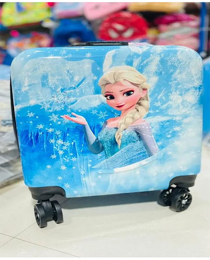 Frozen Elsa Kids Trolley Suitcase with Wheels, Blue