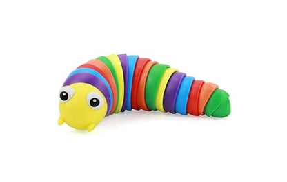 Slug Fidget Toys Clicky Sound Making Toy, Stress Relieving Toy, Sensory Slug Toy for Boys and Girls, Finger slug Toy - Multicolour