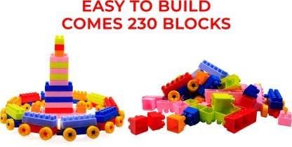 Ekta Junior Builders Building Blocks 230 Pieces Set-3, Educational Blocks For Kids