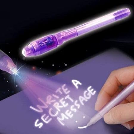 Invisible Ink Pen, Magic Pen With UV-Light, Kids Birthday Return Gifts For All Age Group - Multicolor (Pack of 10)