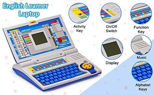 Educational Laptop Computer Toy with Mouse for Kids Above 3 Years - 20 Fun Activity Learning Machine, Now Learn Letter, Words, Games, Mathematics, Music, Logic, Memory Tool