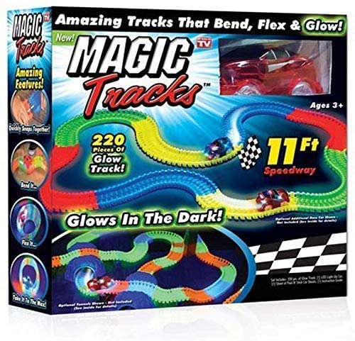 Magic Track Car Tracks 360 pieces That Bend & The Car is Glow Magic Tracks Car, Colourful Track for Small Kids, Boys, Girls