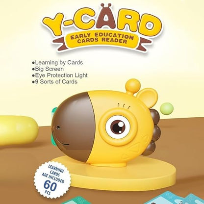 Talking Flash Card,Y Card Early Education Card Reader for Kids,Talking English Word Flash Cards Preschool Reading Talking Flashcard Learning Toy for Kids Boys Girls Toddlers Age 3+ (Y Card)