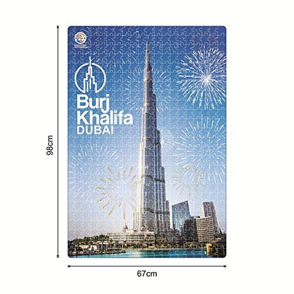 Premium Educational Jumbo Floor Puzzle of Burj Khalifa,Dubai of 500 Pieces for Kids (98 cm X 67 cm),Pack of 1.