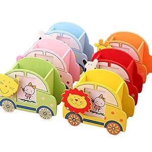 Return gifts Birthday Party for Kids - Car shaped Wooden Stationary/Pencil Holder with Photo Frame