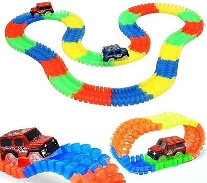 Magic Track Car Tracks 360 pieces That Bend & The Car is Glow Magic Tracks Car, Colourful Track for Small Kids, Boys, Girls