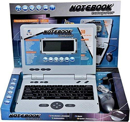 30 Fun Activities & Games Fun Laptop Notebook Computer Toy for Kids Educational Kids 30 Fun Activities with Music Keyboard Blue Grey Include Mouse