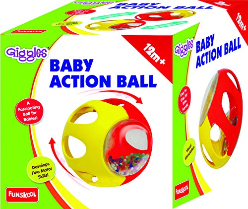Baby Action Ball, Activity Rattle Ball For Kids, Multicolour, 12 Months & Above,