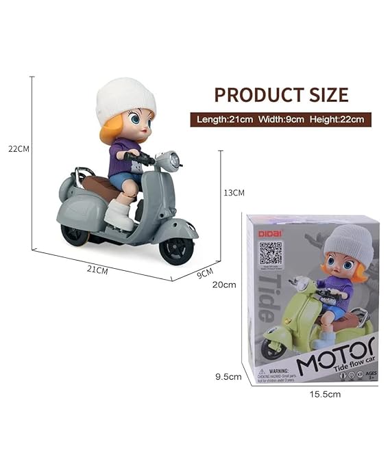 Motor Tide Flow Car : Stylish Look, Swing Action Stand Mode, Dazzling Light & Music