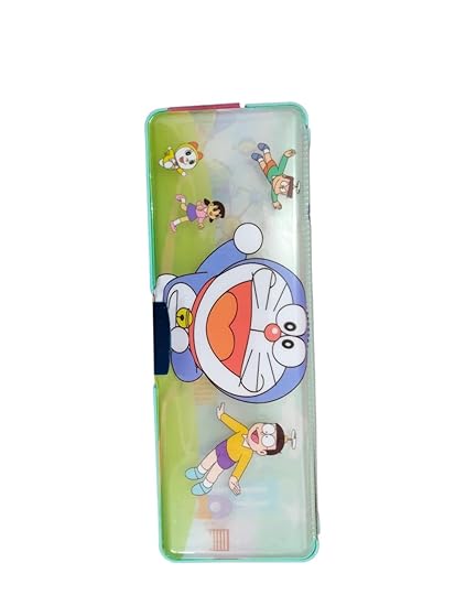 Multipurpose Magnetic Pencil Box with led Lights & Dual Sharpener for Girls & Boys for School | Cartoon Printed Pencil Case for Kids Gift - Color and Print may vary