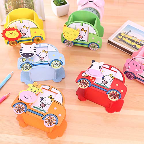 Return gifts Birthday Party for Kids - Car shaped Wooden Stationary/Pencil Holder with Photo Frame